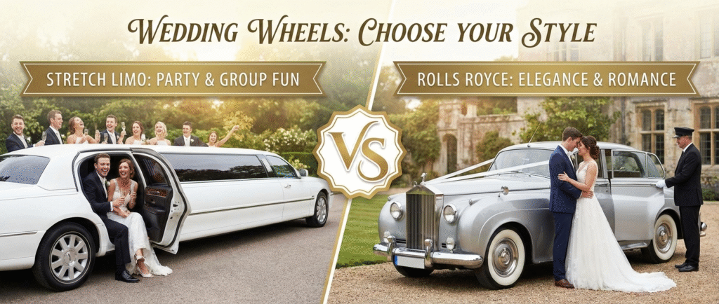 Stretch Limo vs Rolls Royce for Weddings in New Jersey