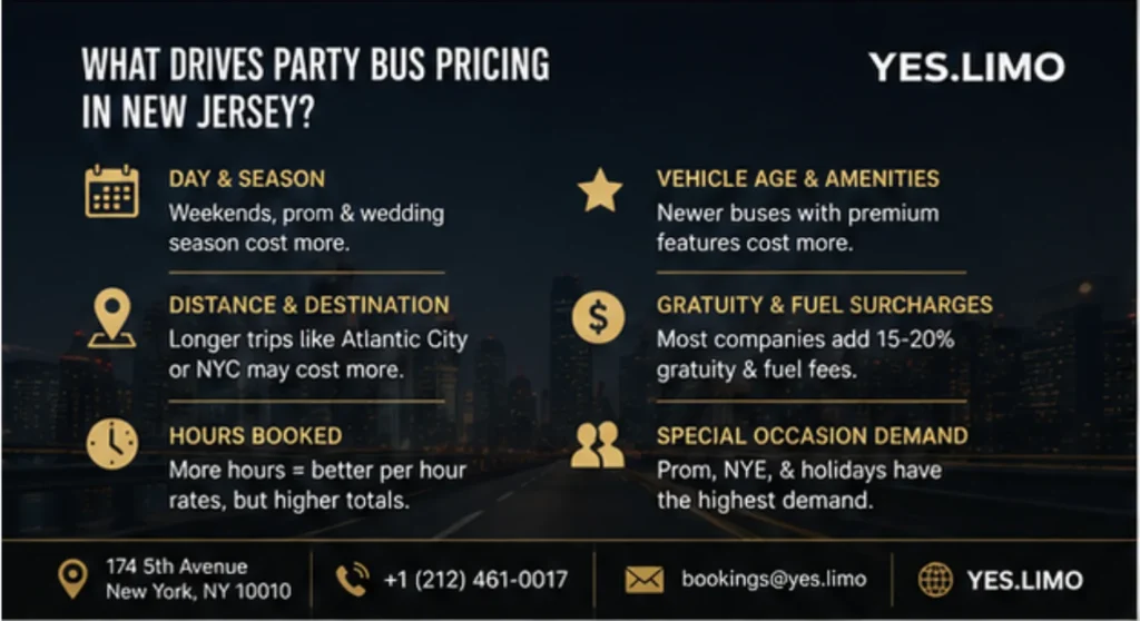 NJ Party Bus Prices 2026
